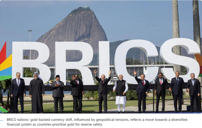 BRICS Controls 50% of Global Gold Reserves, Challenging US Dollar Dominance