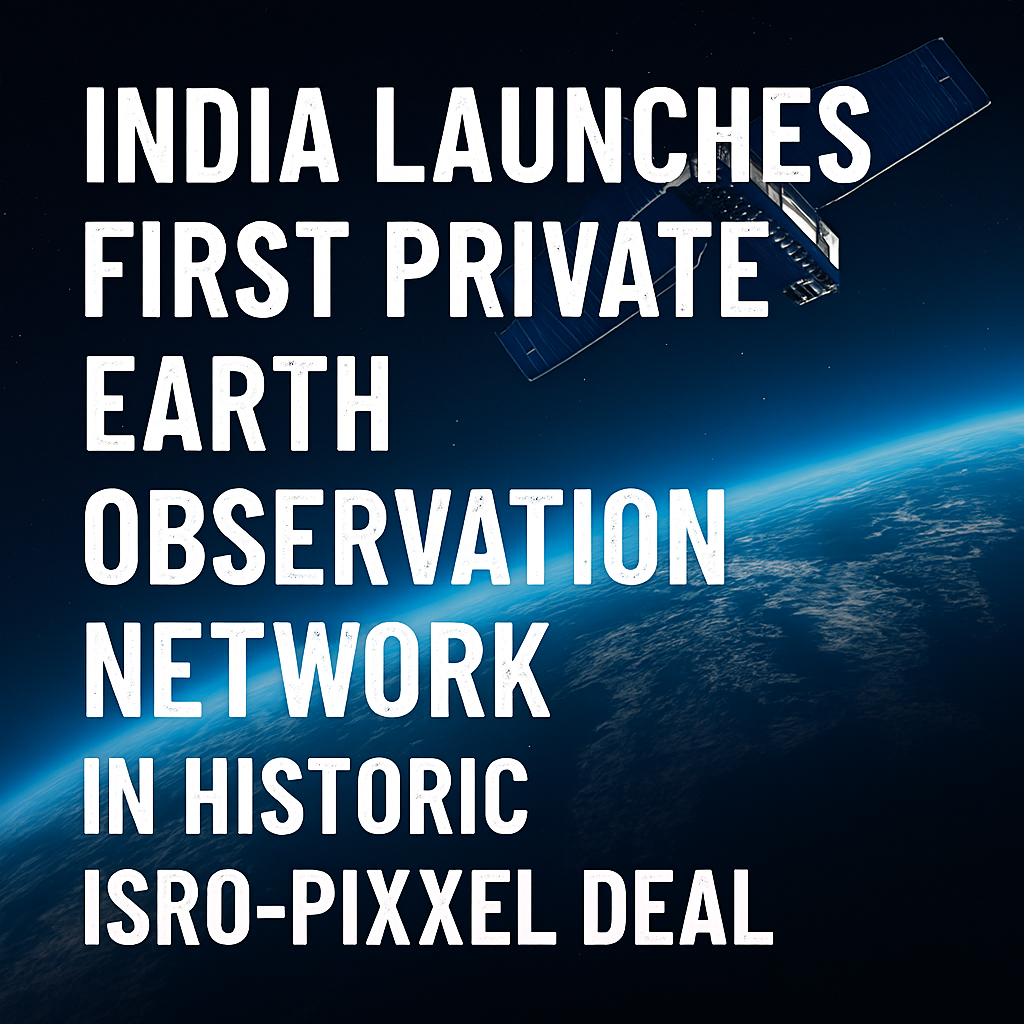 India Launches First Private Earth Observation Network: A Landmark ISRO-Pixxel Deal