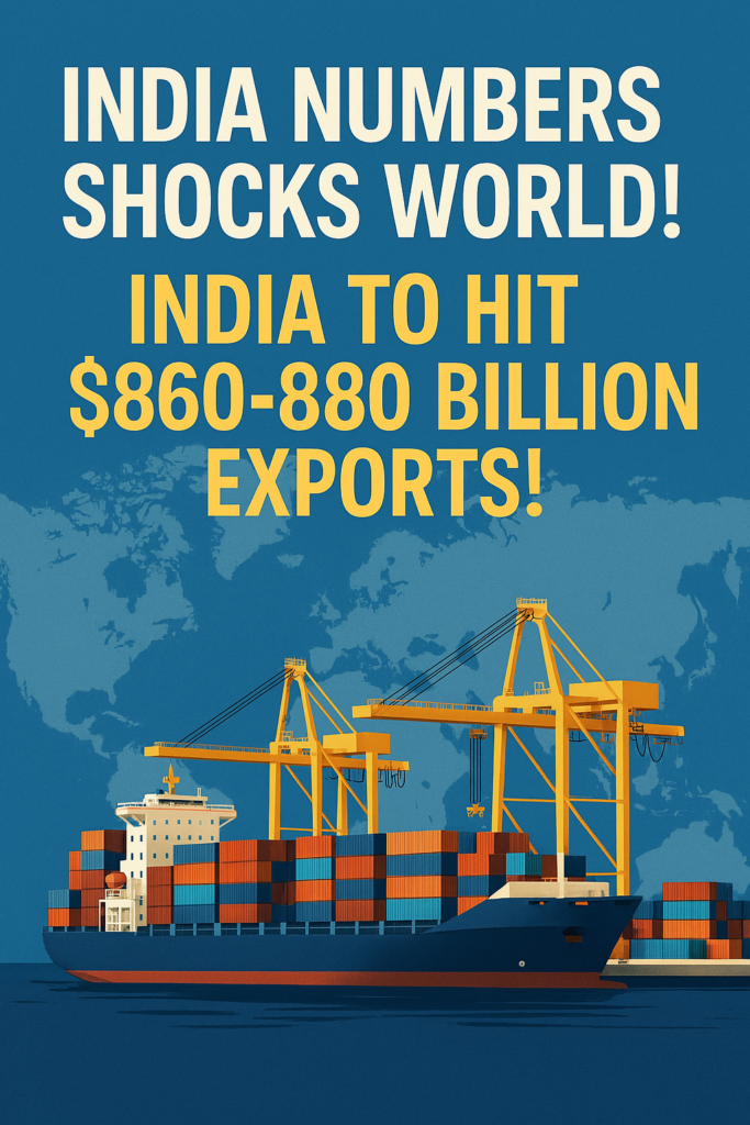 India Exports 2026: India Export Growth to Hit $860–880 Billion by March