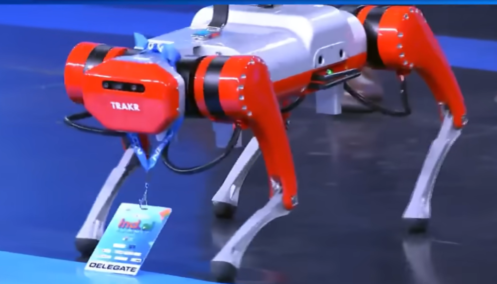 Addverb’s Robodog Trakr at India AI Summit 2026