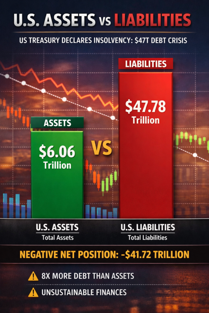 US Treasury Declares Insolvency: $47T Debt Crisis