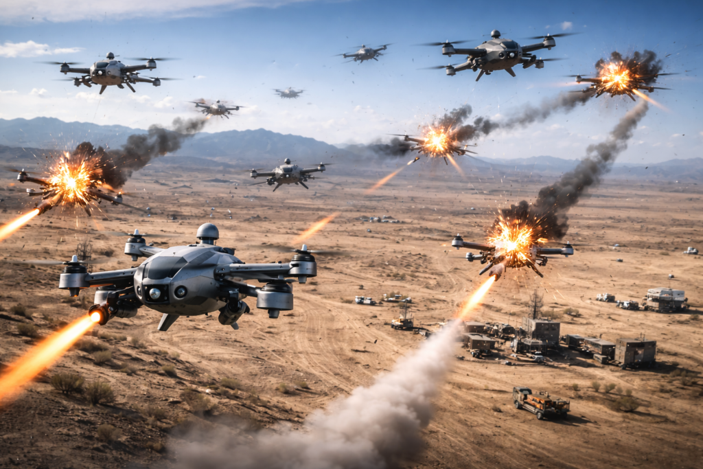 India Tests First Autonomous Swarm Interceptor for Counter-Drone Warfare | Flying Wedge Defence Breakthrough