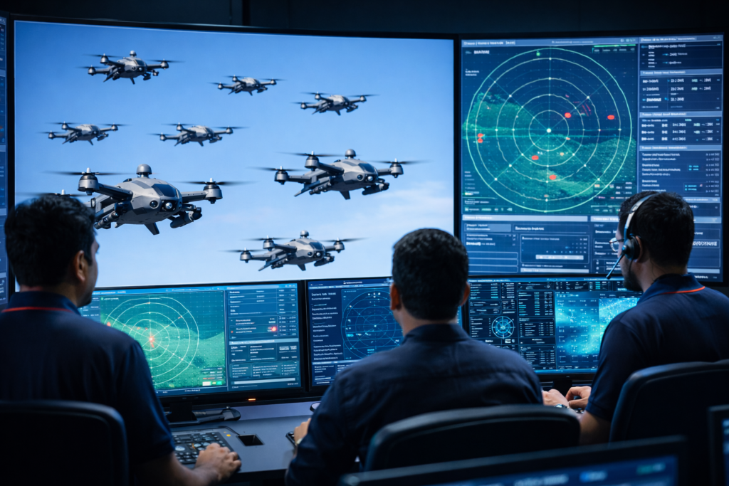 India Tests First Autonomous Swarm Interceptor for Counter-Drone Warfare | Flying Wedge Defence Breakthrough