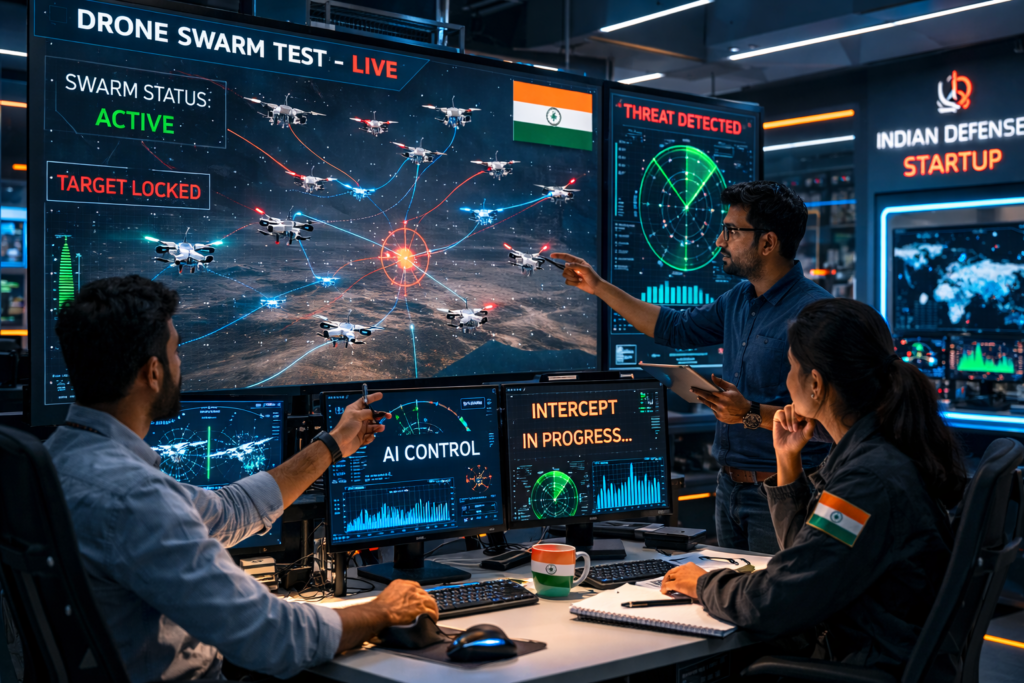 India Tests First Autonomous Swarm Interceptor for Counter-Drone Warfare | Flying Wedge Defence Breakthrough