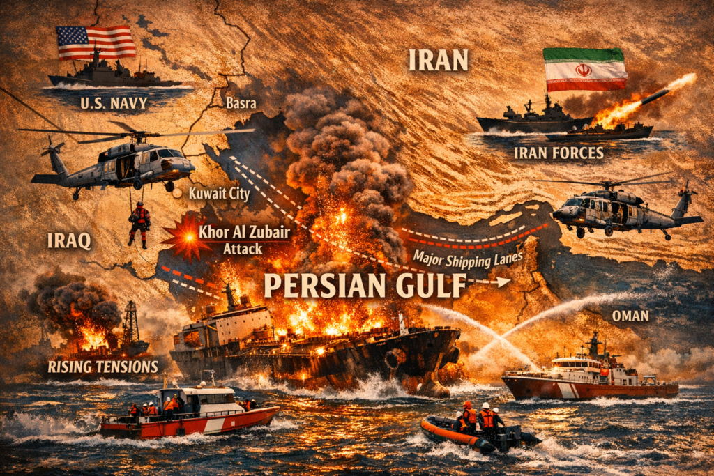 US-Owned Oil Tanker Destroyed by Iran in Persian Gulf Attack