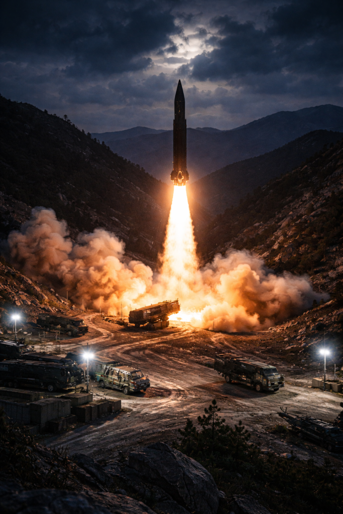 North Korea Fires 10 Ballistic Missiles Amid US–South Korea Military Drills