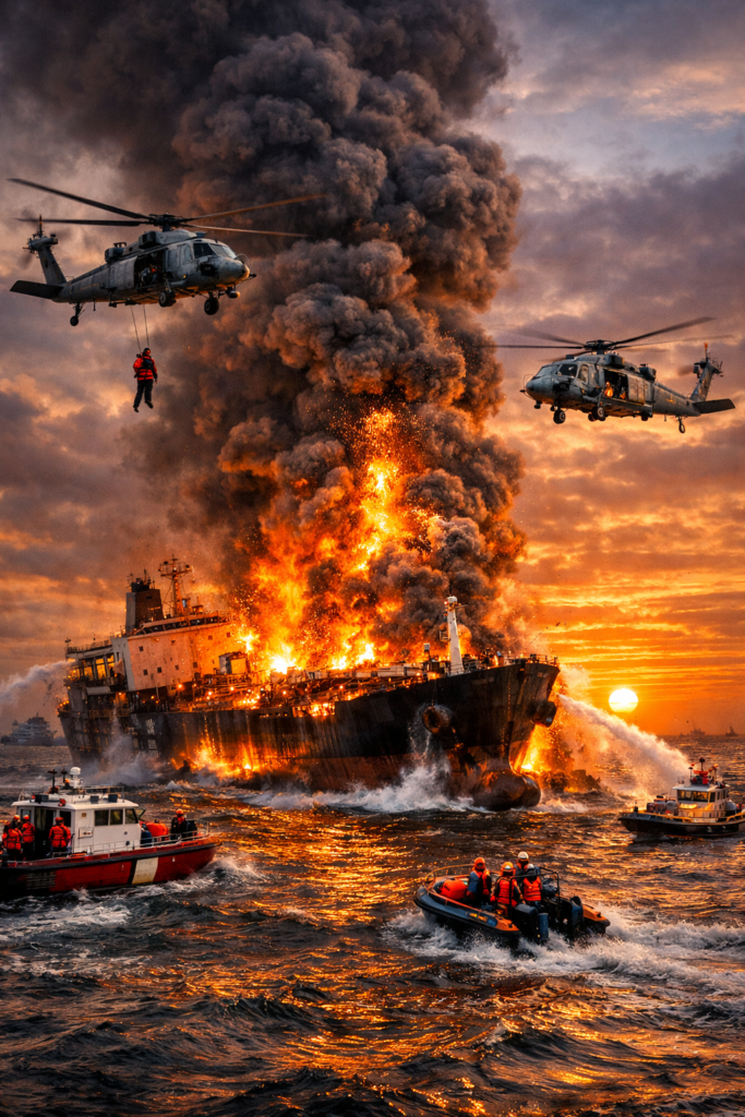 US-Owned Oil Tanker Destroyed by Iran in Persian Gulf Attack