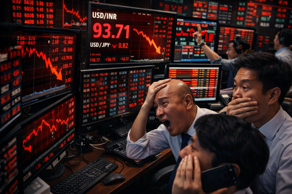 Rupee Suffers Worst Loss in 4 Years, Closes at 93.71 Amid Iran War Jitters