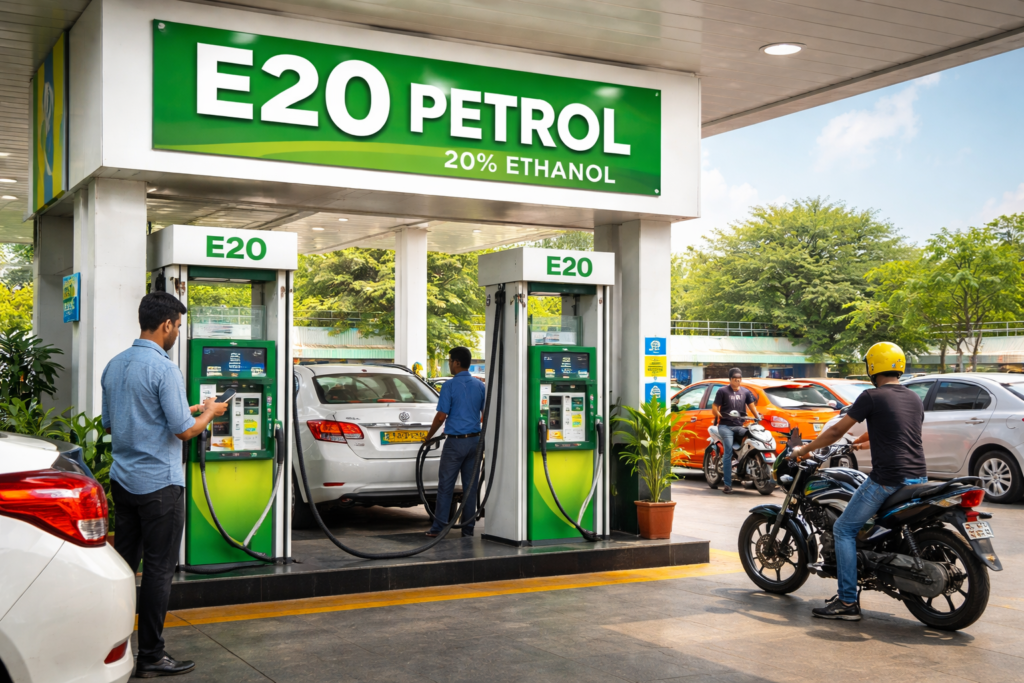 India Adopts E20 Petrol: Impact on Cars & Two-Wheelers
