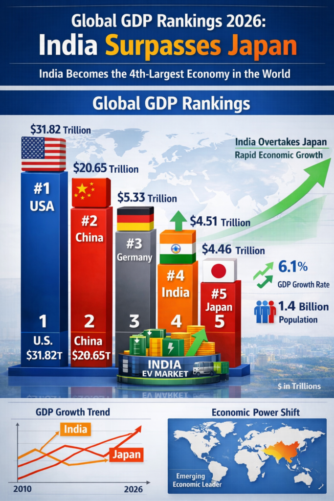 India Surpasses Japan: 4th-Largest Economy Milestone