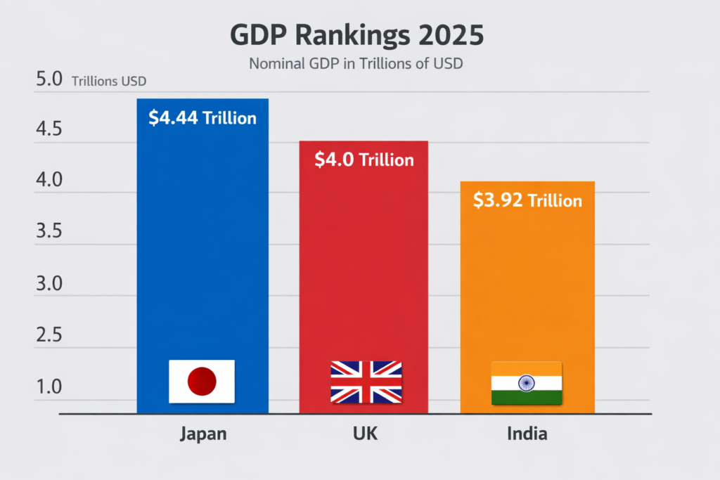 India Slips to 6th in Global GDP Rankings