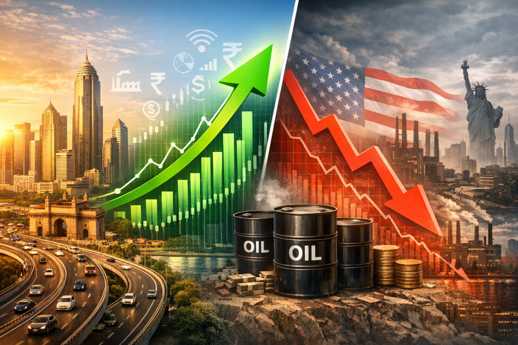 India’s Growth Defies Oil Shocks, US Outlook Weakens