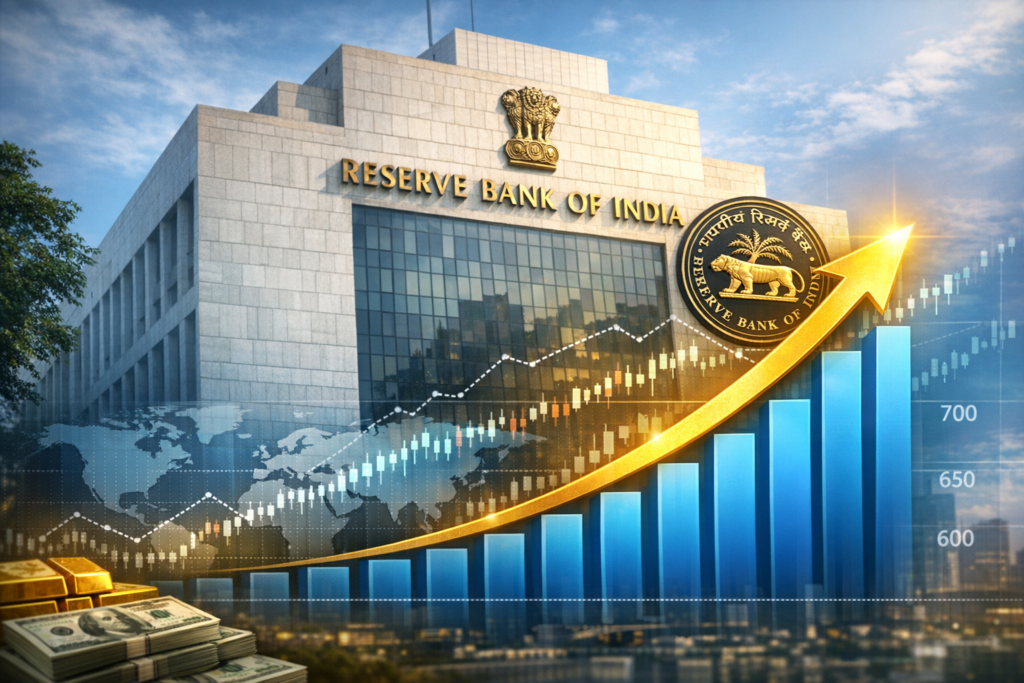 India Forex Reserves Surge to $697B, RBI Reports