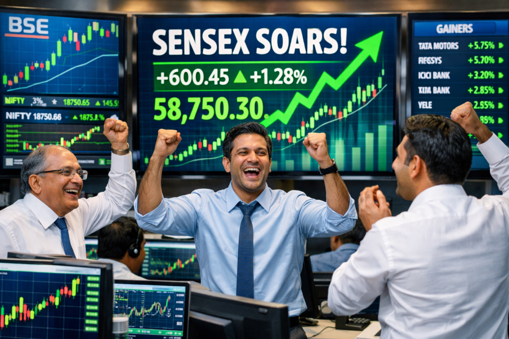 Sensex Soars 600 Points: Stock Market Rally Explained