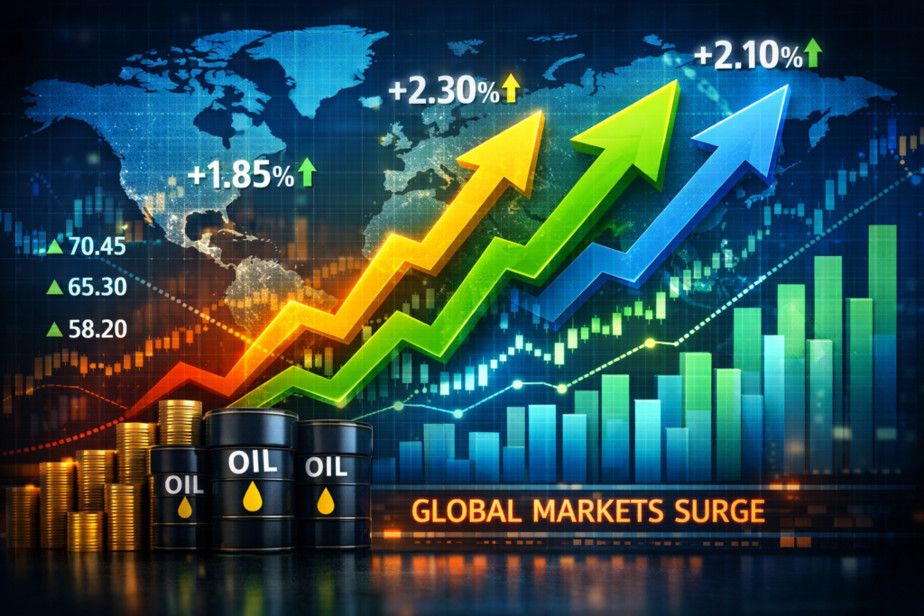 Sensex Soars 1,200 Points on Oil, Global Optimism