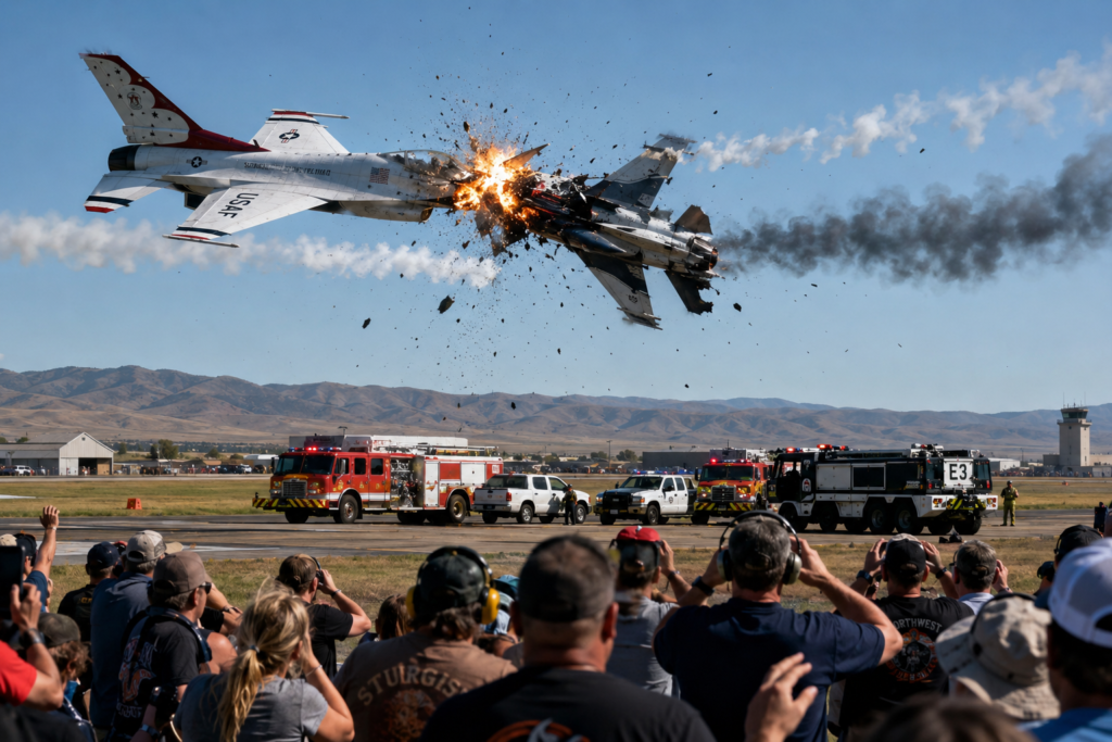 2 US Fighter Jets Collide Mid-Air at Idaho Airshow