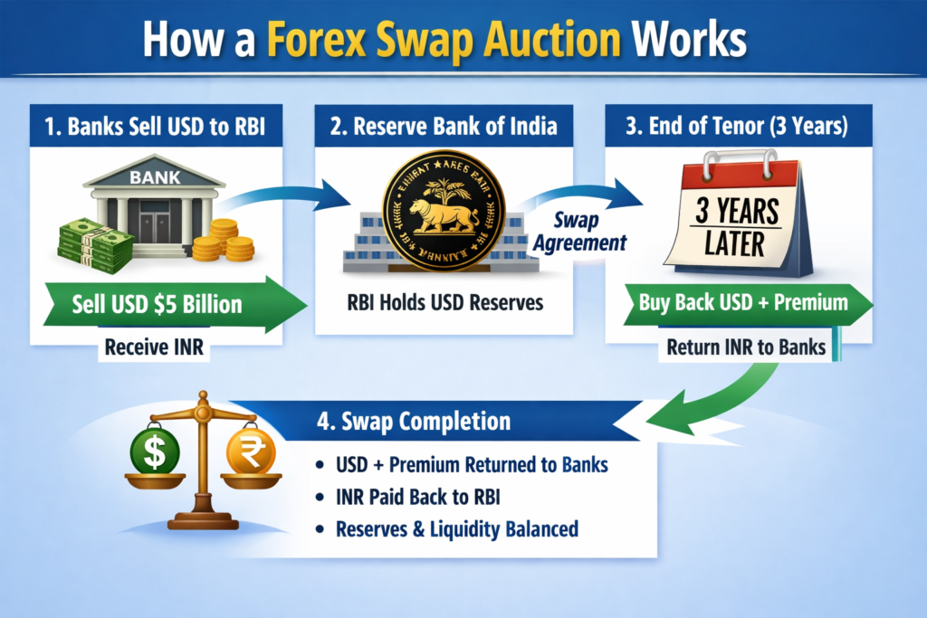 RBI’s $5B Forex Swap Boosts Rupee Liquidity