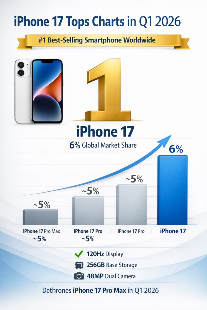 iPhone 17 Tops Charts: World’s #1 Phone Q1 2026