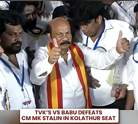 Tamil Nadu 2026: Stalin’s Kolathur Defeat by TVK’s VS Babu