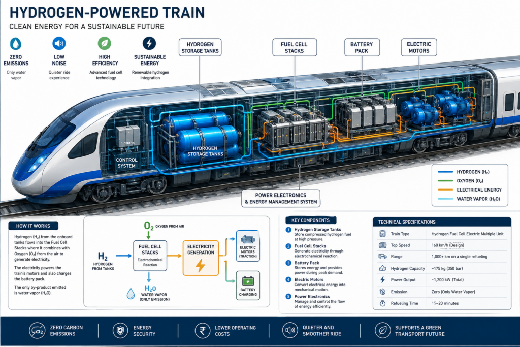 India’s 1st Hydrogen Train Trial Hits 120 kmph Success