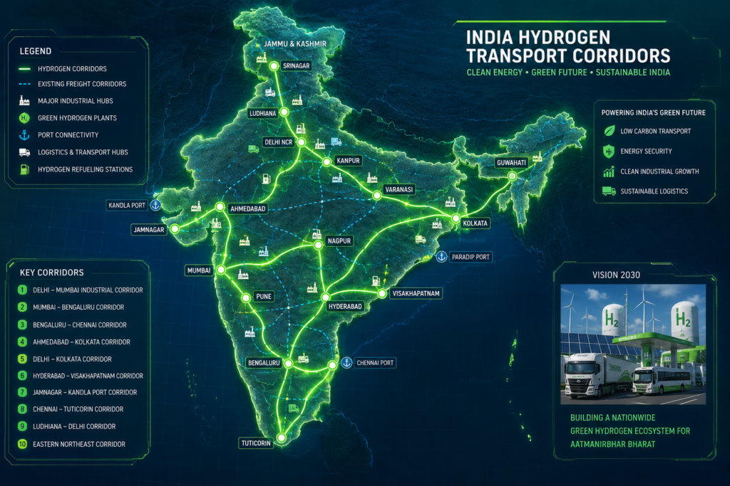 India’s Hydrogen Push: 10 Roads Pilot Green Trucks & Buses