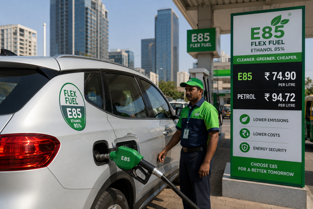 India’s E85 Petrol Launch: Save ₹20 Per Litre now