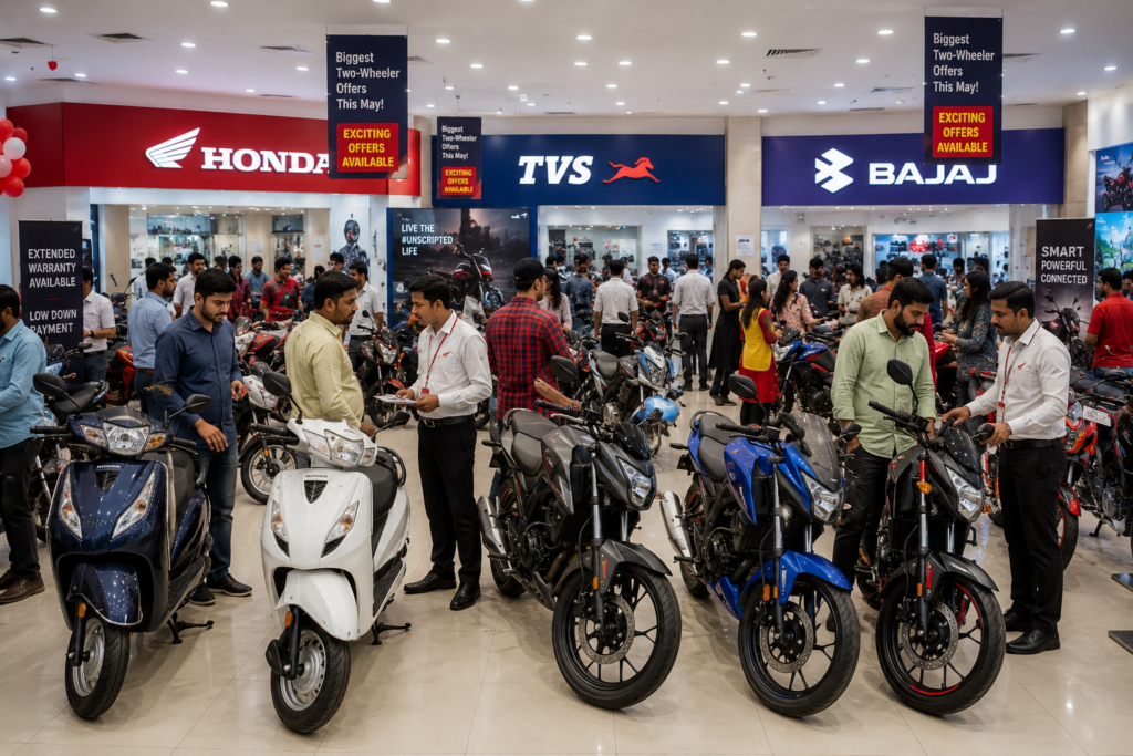 Two-Wheeler Sales Surge: Honda, TVS & Bajaj Post 31% Growth in May
