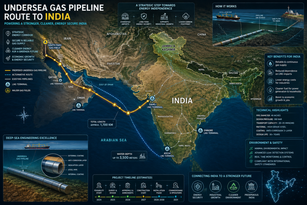 India’s Bold $4.8B Undersea Gas Pipeline Plan