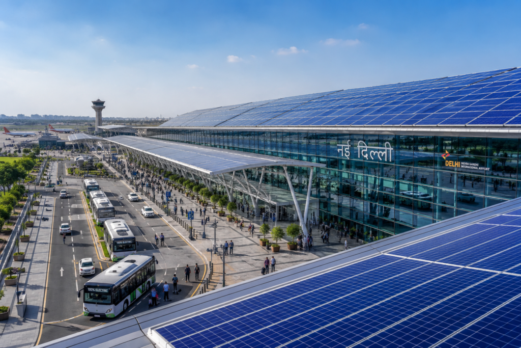 India Powers 104 Airports with 100% Renewable Energy