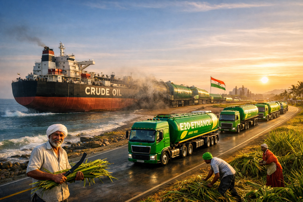 E20 Ethanol Saves ₹1.90 Lakh Cr, Cuts Oil Imports