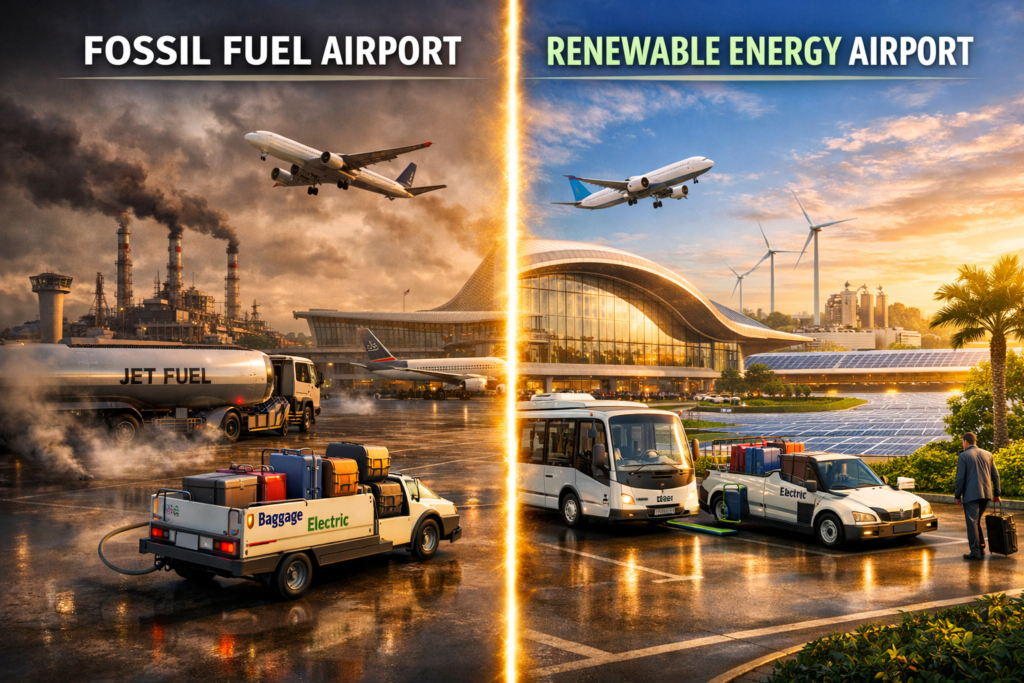 India Powers 104 Airports with 100% Renewable Energy