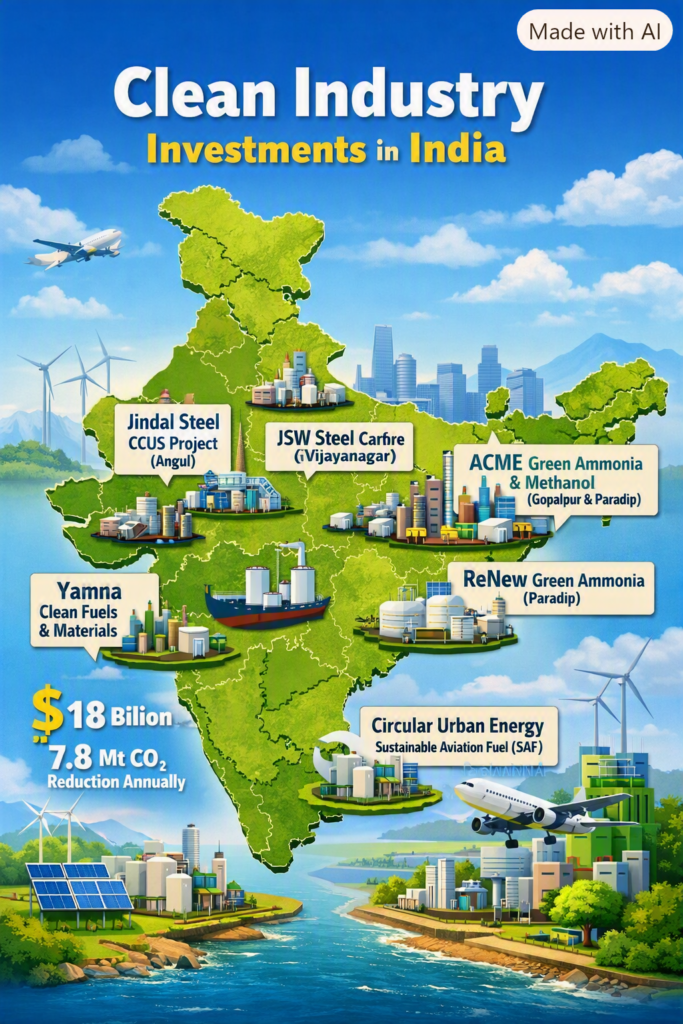 11 Clean Industry Projects Unlock $18B India Investment Boom