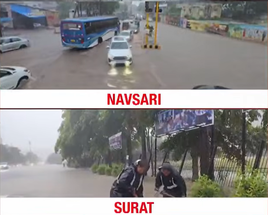 Heavy Rain Gujarat: 3 Cities Flooded, Red Alert Issued