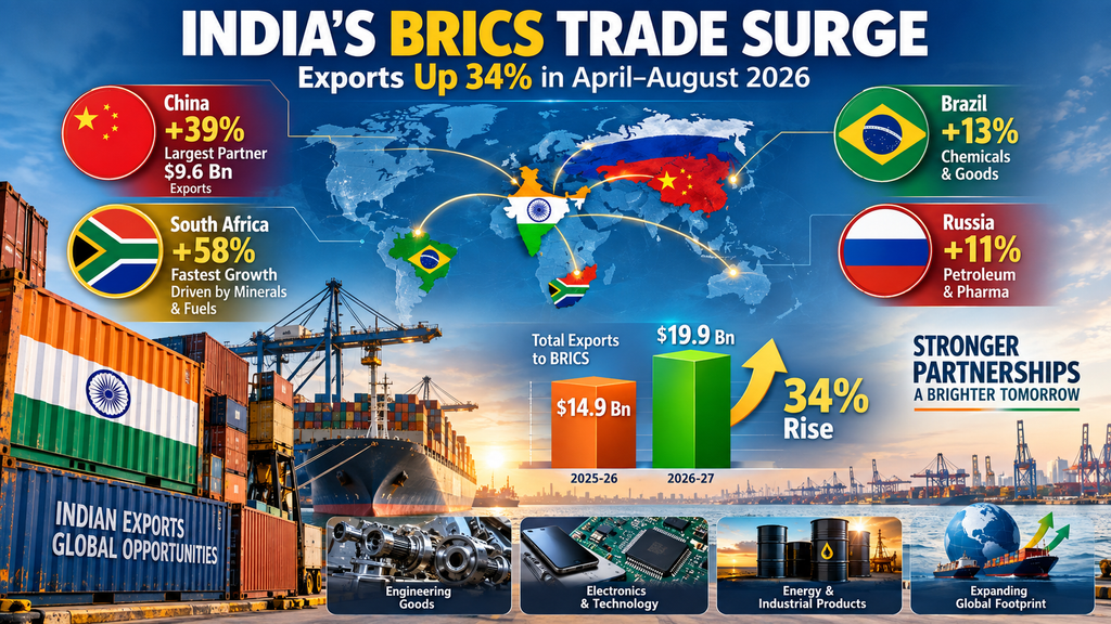 India's BRICS Exports Surge 34%: 5 Key Trade Wins