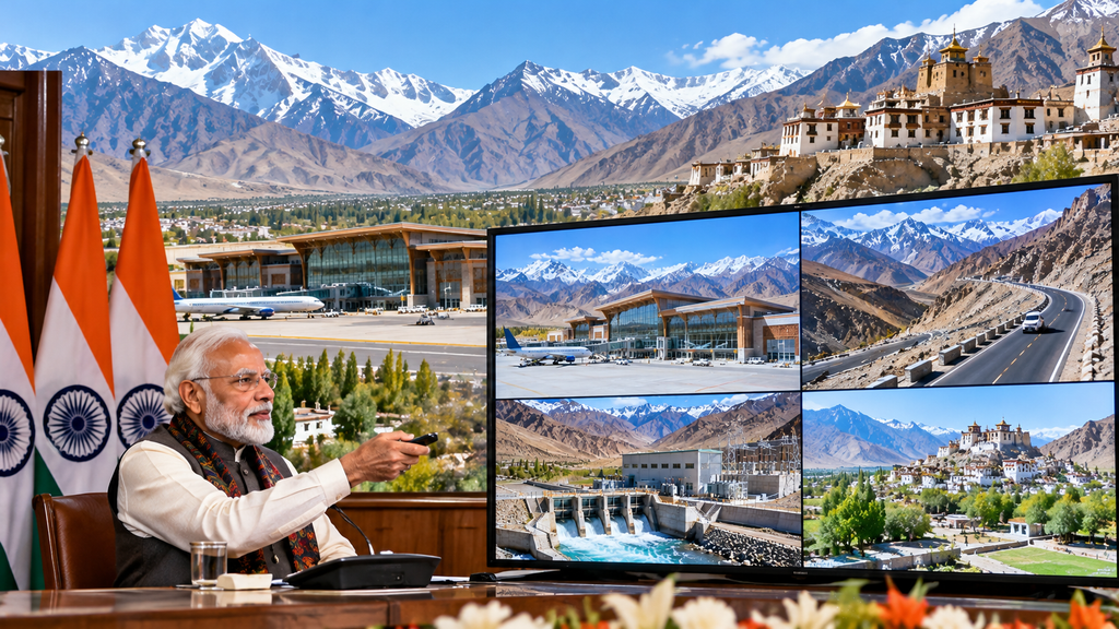 PM Modi Launches ₹3,350 Crore Ladakh Projects